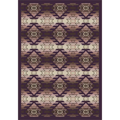 Mauve/Ivoire Tapis décoratif
