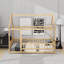 Lit simple en bois avec clôture-505989335