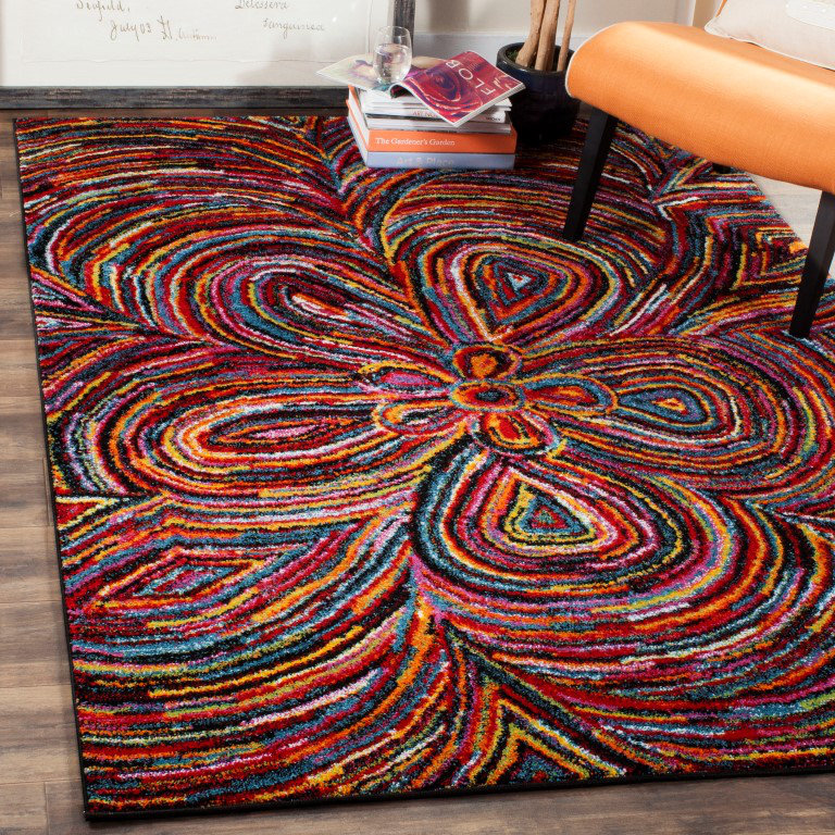 Miley Performance Abstract Rug, Rectangle 8' x 10'