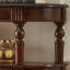 Console en bois massif de couleur noyer foncé-825468834-825468833