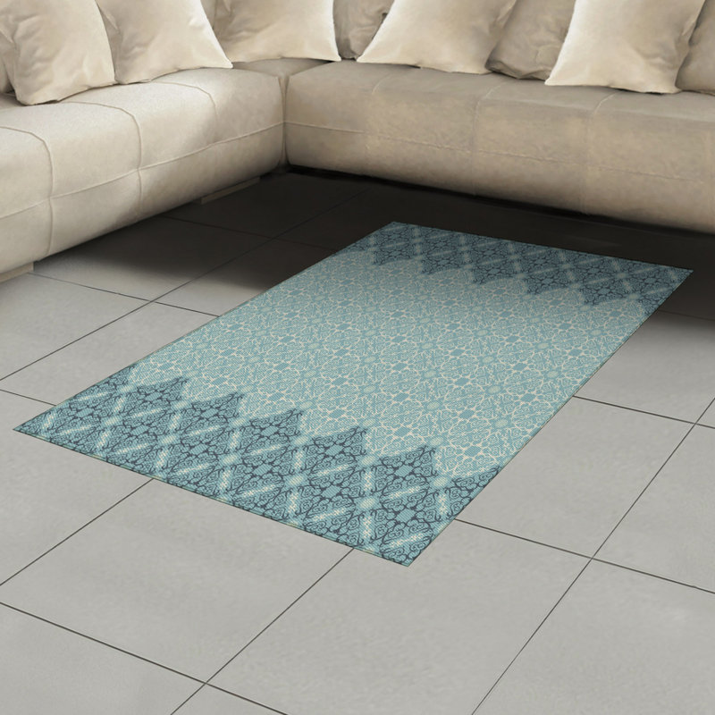 Tapis décoratif à haute densité en fibres de polyester Morrocan, Rectangle— 4 pi x 5 pi 8 po