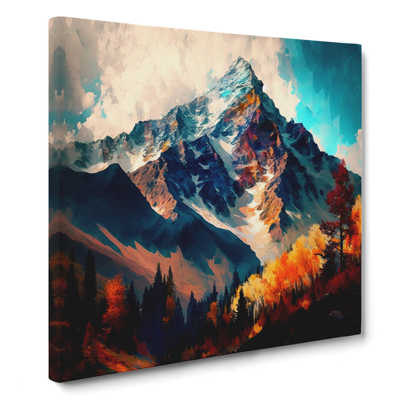 Mountain Impressionism - No Frame Print, 35cm H x 35cm W x 3cm D
