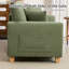 3-Seater Corduroy Sofa with 2 Throw Pillows, Deep-Seated Upholstered Couch with Square Arms, Cosy Living Room Furniture-1136406629