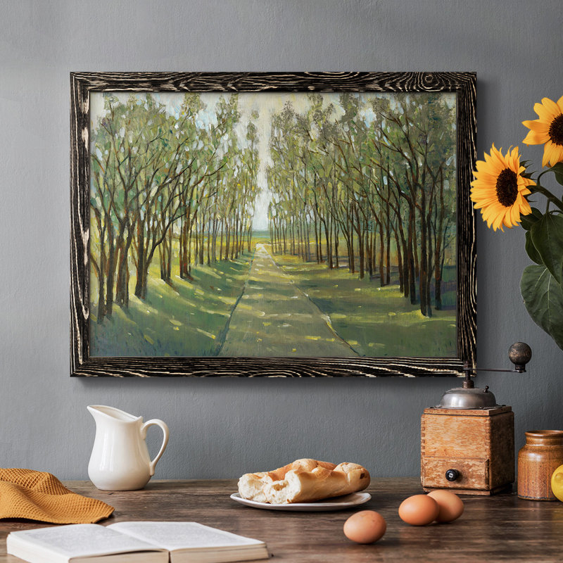 "Forest Path", peinture sur toile encadrée, Noir, H 22 po x l 32 po x P 1,5 po