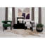 Chaise d'appoint rembourrée Slater Green Boucle