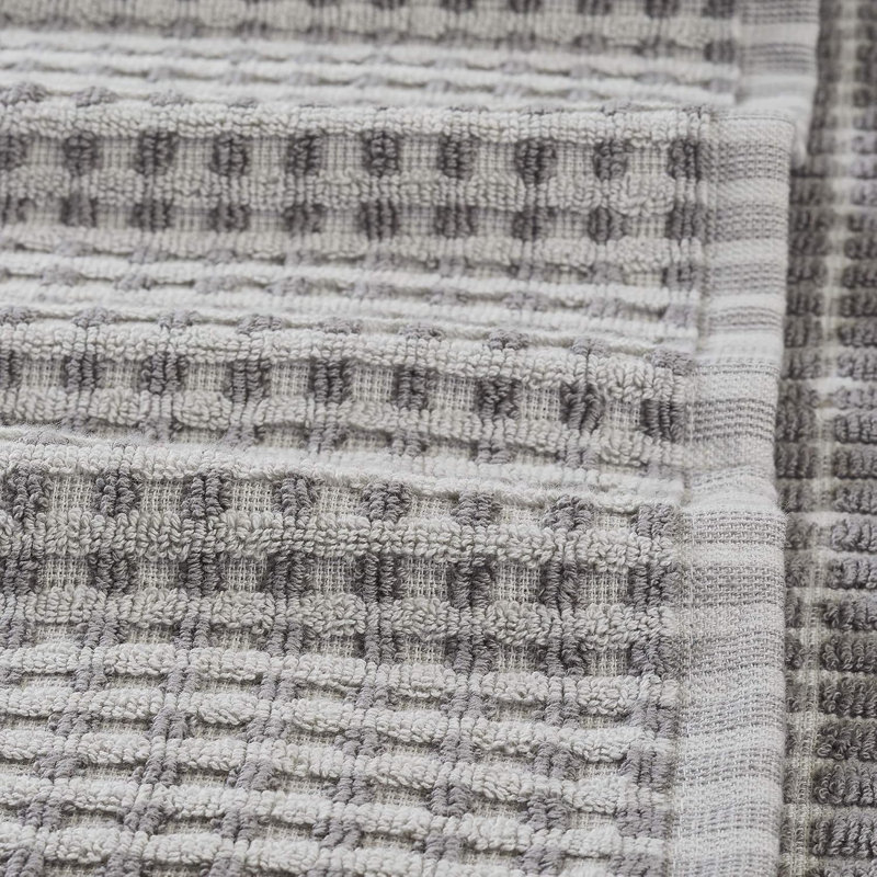 Flax Cotton Jacquard Hand and Washcloth Towel Set