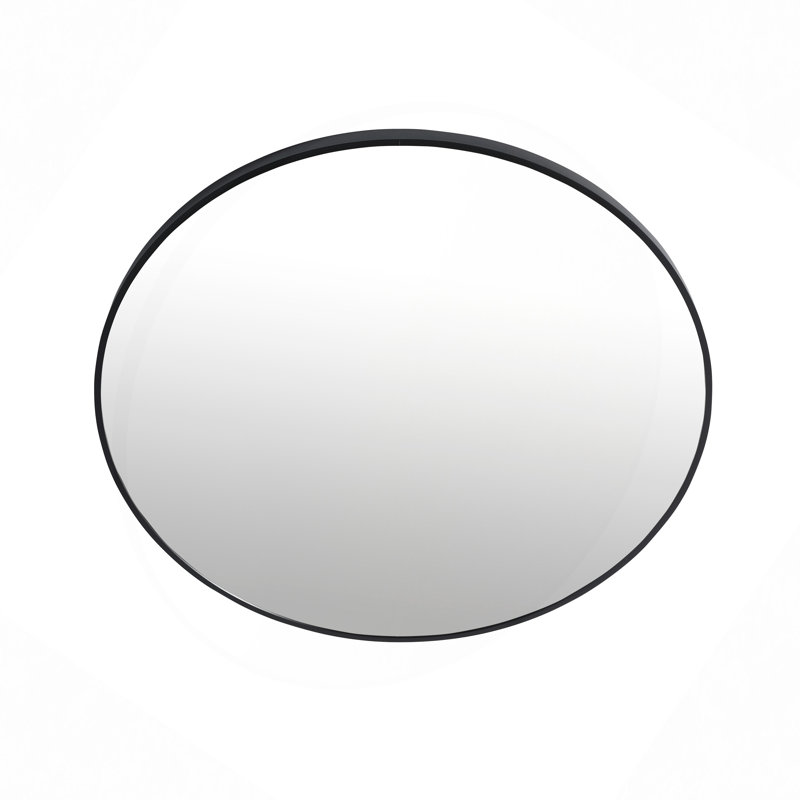 Bathroom Mirror Black Aluminum Frame, 32" x 32"