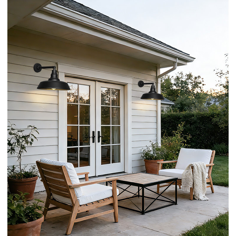 Lampe col de cygne extérieure, 14.8" H x 18" W x 25" D