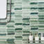 Maya Chevron Sage Polished Glass Mosaic