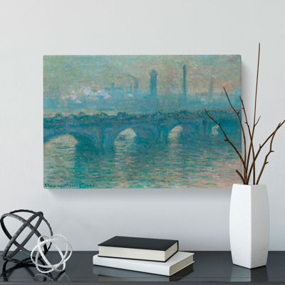 Waterloo Bridge In London Vol.4 by Claude Monet - Wrapped Canvas