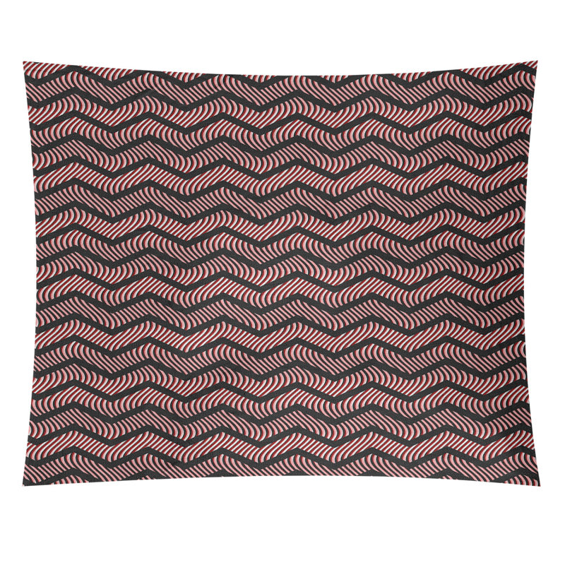 Stephenie Polyester Tapestry, 27.5" H x 37.5" W, Black/Red