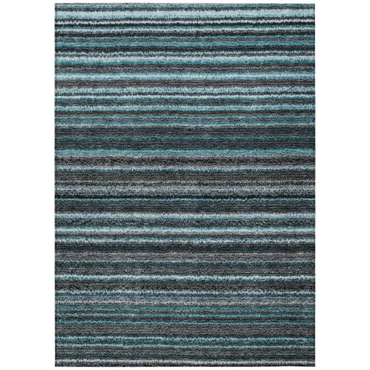 Augustinus Washable Striped Indoor / Outdoor Rug
