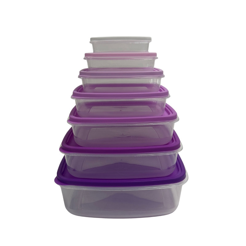 Ensemble de 7 contenants alimentaires Dammian, Mauve
