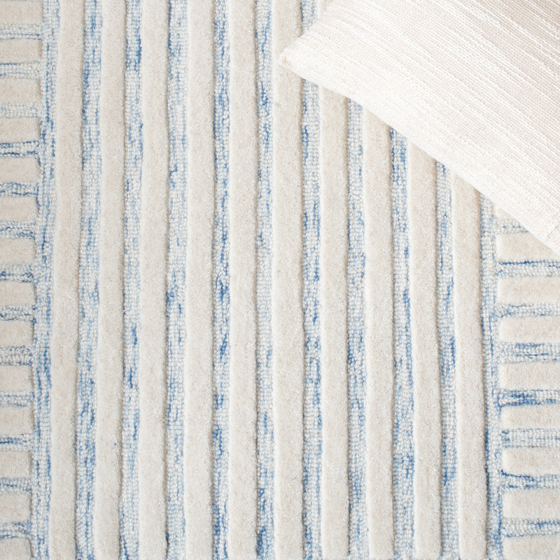 Asgari Wool Striped Indoor Rug, Square 6'