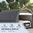 Outsunny 10' X 16' Carport, Heavy Duty Portable Garage Storage Tent With Large Zippered Door, Anti-UV PE Canopy Cover For Car, Truck, Boat, Motorcycle, Bike, Garden Tools, Outdoor Work, Gray-125104493