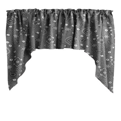 Cotton Blend Paisley Swag Window Valance