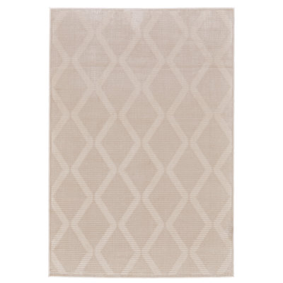 Tapis crème à motif géométrique Abdas