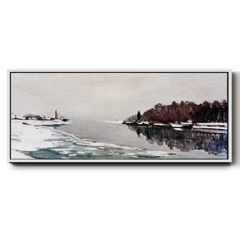 La neve sur la berge de la seine, 1867 - toile encadrée