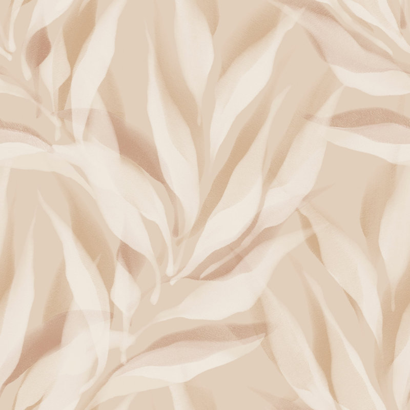 Karuna Collection Flowy Leaves Wallpaper Roll, Beige