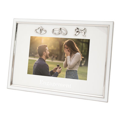 Silver Metal Picture Frame with Mat