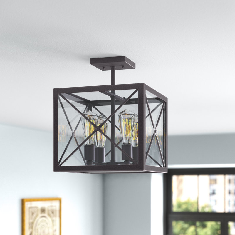 Harlon Glass Semi Flush Mount