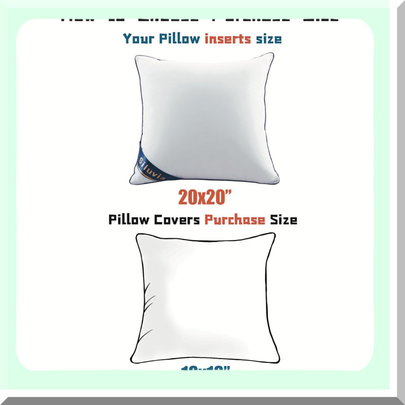 Square Comfort Pillow Insert Set - Decorative Sofa Throw Cushion Pair - White Interior Couch Pillow - 2 Pack Insert Set