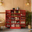 Grande armoire de rangement, armoire de cuisine avec portes doubles et tablettes à 5 niveaux pour la maison