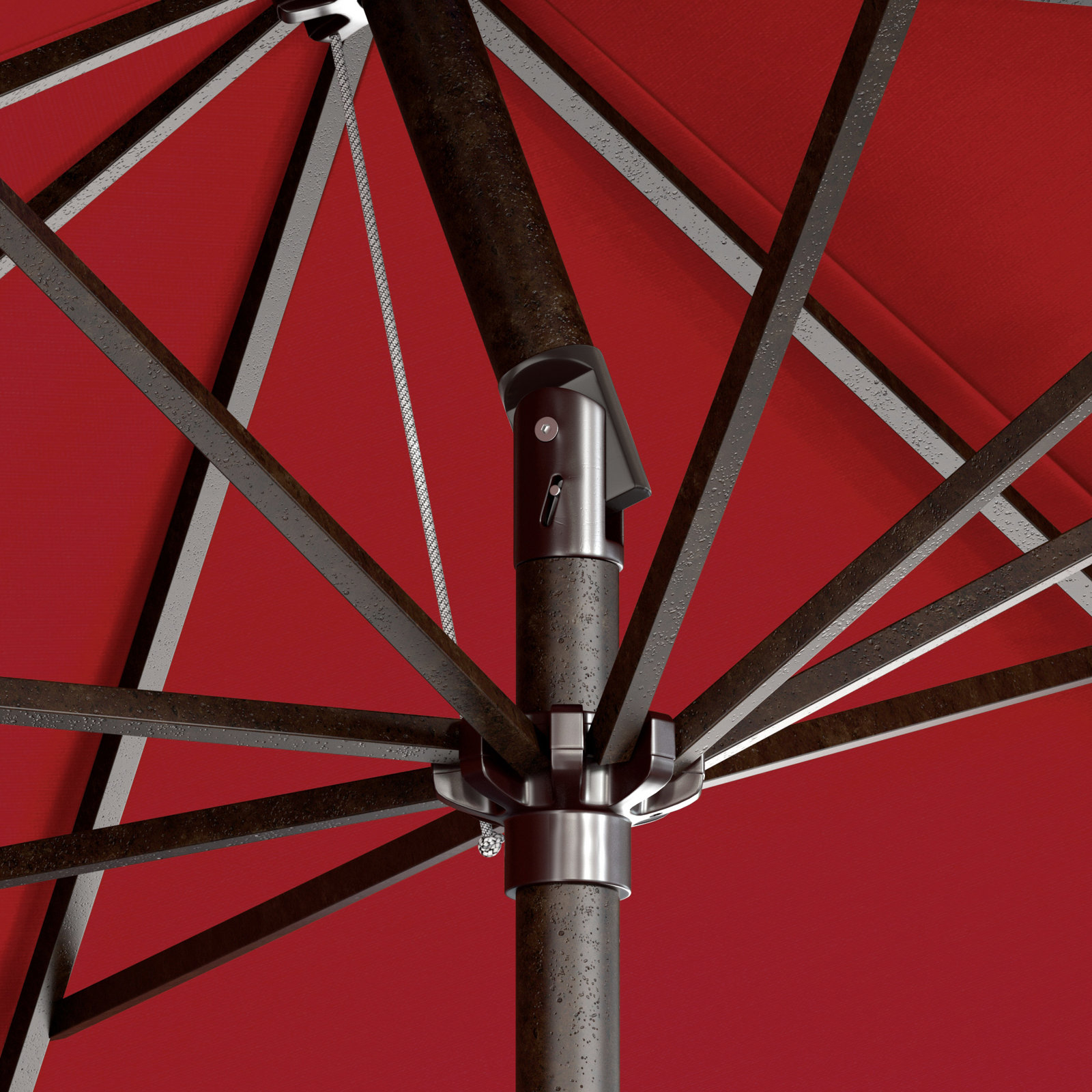 Stevie 9' Umbrella, Red- Olefin