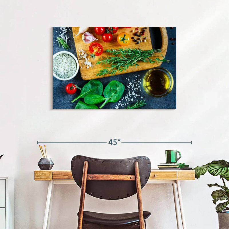 Yarlin Red And Green Vegetables, 24" H x 36" W