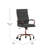 High Back Executive Swivel Office Chair with Frame, Arms, and Transparent Roller Wheels-90122464-90122493