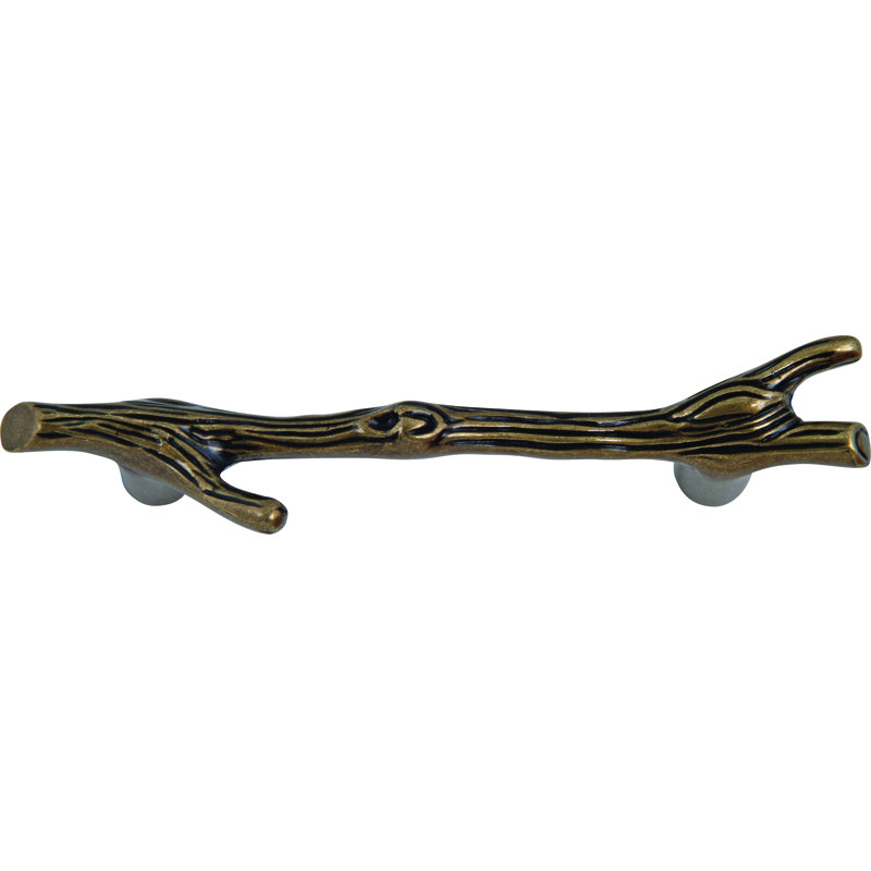 Twig 3" Center Bar Pull, Burnished Bronze