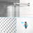 10 Inch Square Dual Shower Head - Handheld And Wall Mounted With