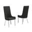 Ensemble de salle à manger en verre trempé avec chaises à dossier plissé-109070416-109070419