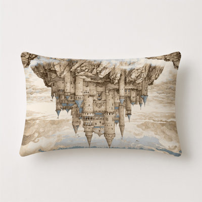 Azure Turrets Indoor And Outdoor Throw Pillow