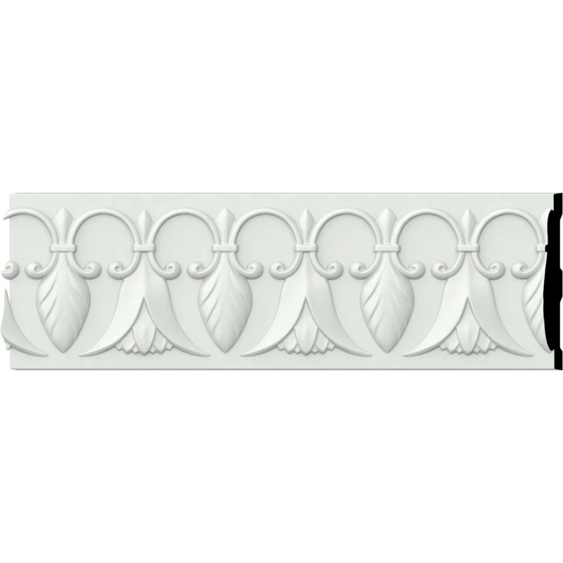 Endurathane Springtime Chair Rail, 6 3/4"H x 3/4"P x 94 1/2"L, (6"Repeat), Factory Primed