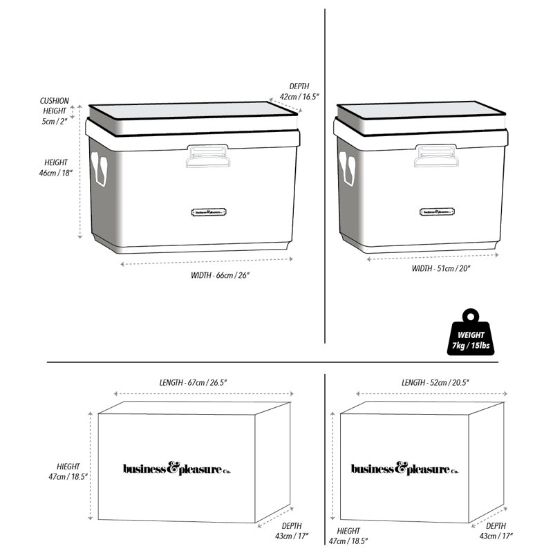 Hemingway Cooler, White/Navy