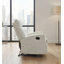 Fauteuil inclinable contemporain beige avec poches latérales en similicuir 1pc