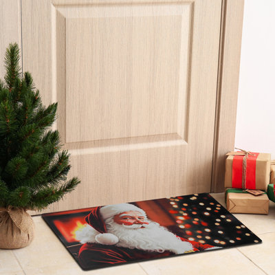 Tapis imprimé en caoutchouc (Père Noël)
