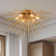 Eadey Flush Mount Sputnik Ceiling Lamp in Gold