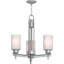 Mini-lustre suspendu en nickel 3 lumières Carena
