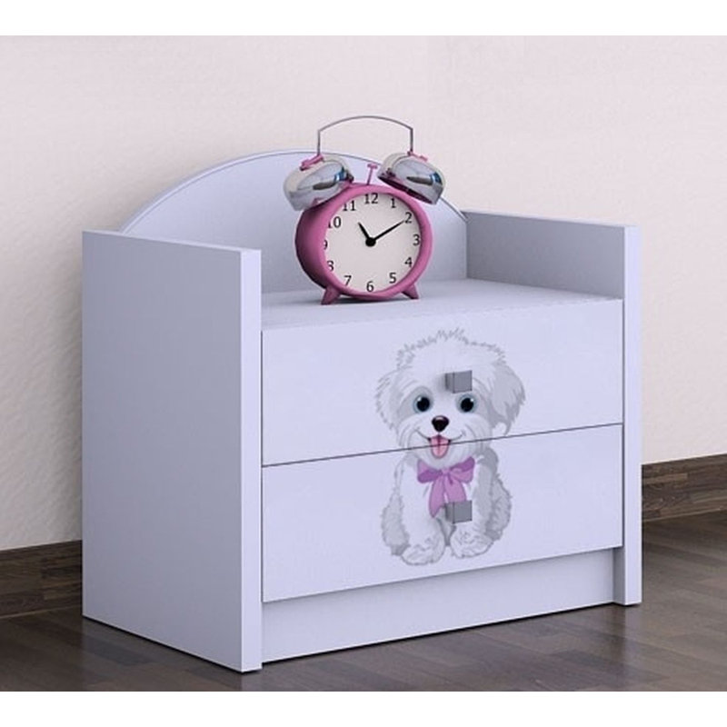 Jaiden 2 Drawer Nightstand, White