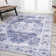 Alanya Ornate Medallion Machine-Washable Navy/Cream Rug