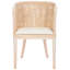 Fauteuil demi-tonneau en coton l 23,5 po Floraville