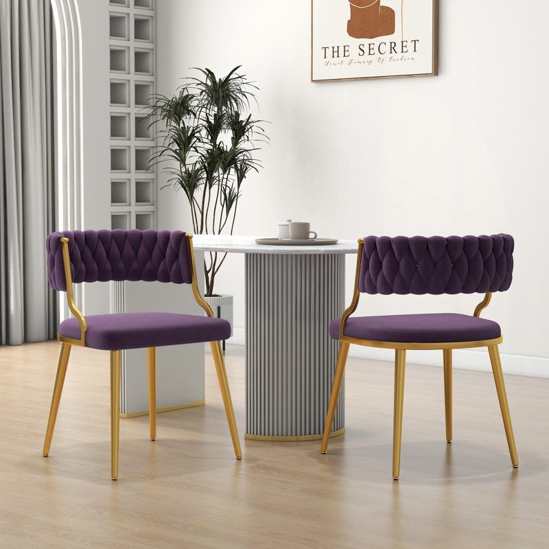 Ginko Upholstery Dining Chair, Purple