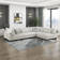 Brinsley 135”W Modern Track Arm Modular Sectional Sofa