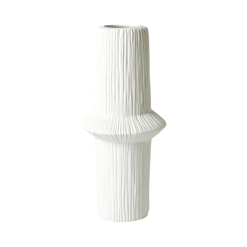 Ascending Ring Vase-Matte White-Mid