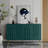 Trin Modern Lacquer Accent Cabinet with 4 Glass Doors – Adjustable Shelves Buffet Sideboard for Living Room, Dining Room, Entryway-1923315188