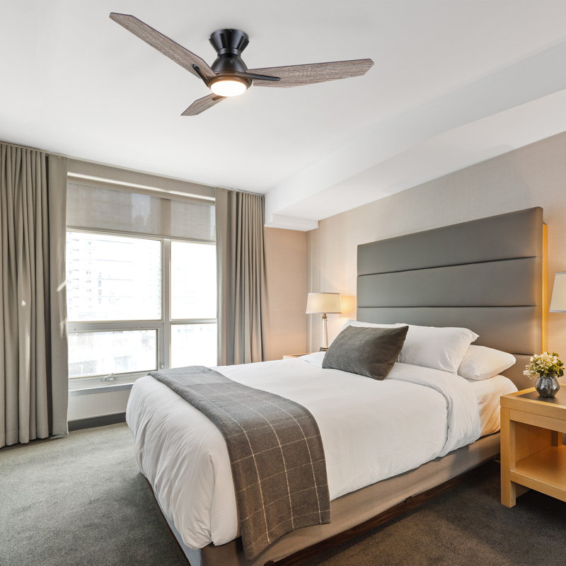 44" Smart Ceiling Fan With Remote, Light Kit Included, Works With Google Assistant And Amazon Alexa,Siri Shortcut.