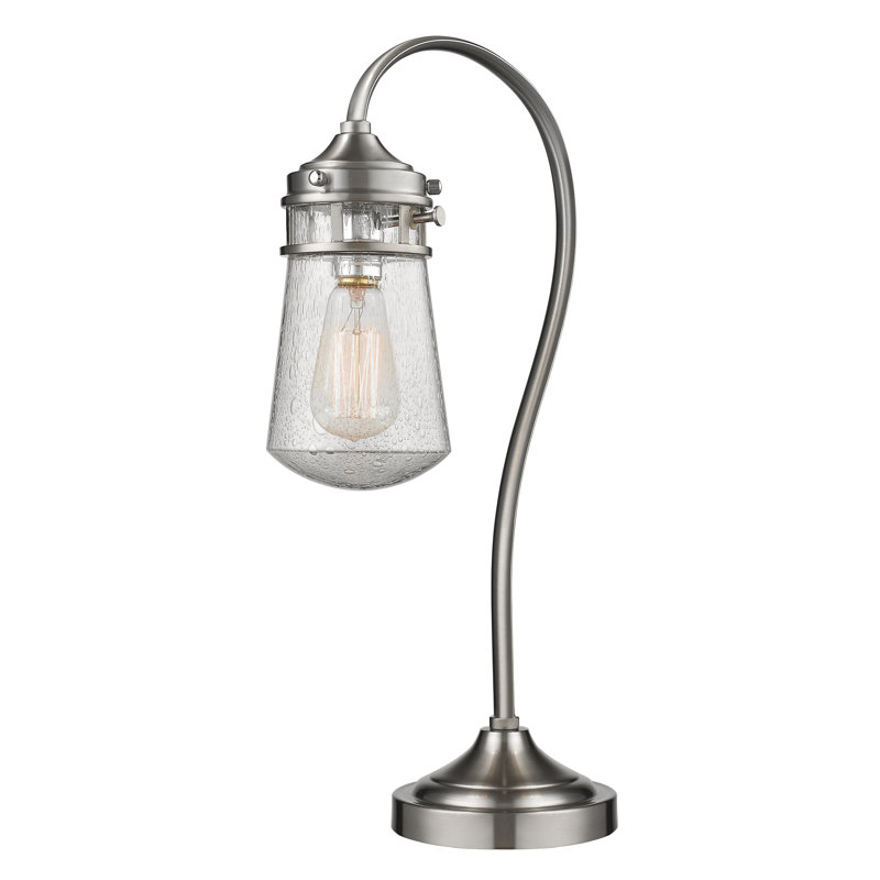 Edsell Metal Arched Lamp, Brushed Nickel