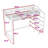Twin Metal Loft Bed With Built-In Shelves And Guardrails-1290519654